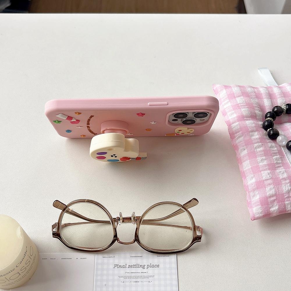 Cute Creative 3D Colorful Palette Phone Case for IPhone 13 14 15 16 Pro Max 15pro 15Plus Shockproof Silicone Lovely Back Cover