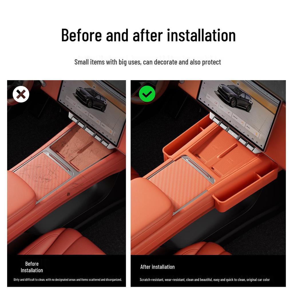 Scatola portaoggetti in silicone per modifica interna della console centrale Zeekr 7X 2026