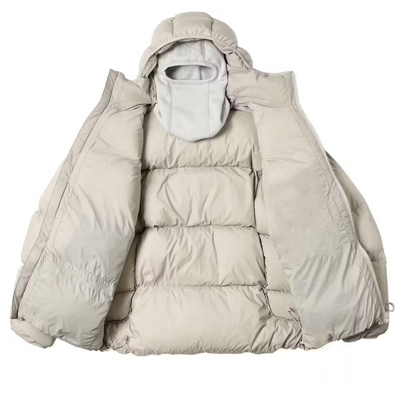 Winter Unisex Padded Jacket Thick Cotton Coat Color Block Fashion Loose Fit Warm Outerwear Couples Winter Jacket