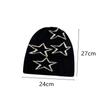 New Fashion Star Printed Winter Warm Pullover Hat For Men Women Knitted Wool Beanies Skullies Korean Hip-hop Beanie Street Punk