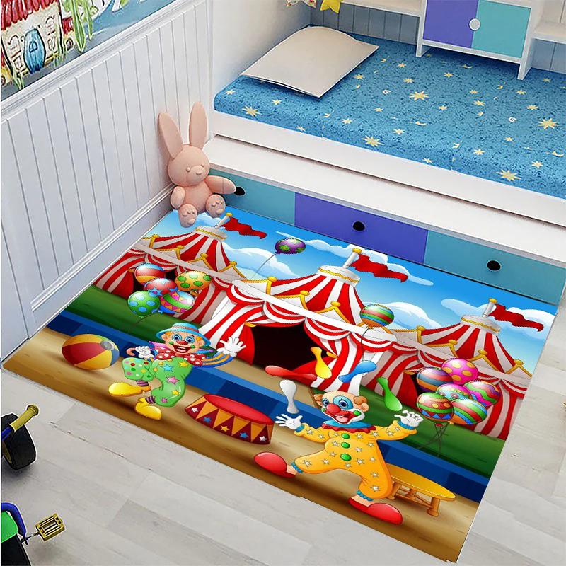 Amazing Circus Performance Large Area Carpets for Home Living Room  Children's Bedroom Sofa Doormat  Floor Rugs Anti-slip  Decor