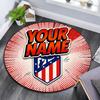 Custom Name,Atletico Grit round rug,Rugfor Living Room Bedroom Playroom ,Non-slip Floor Mat,Holiday and Birthday Gifts.chl