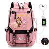 Cute LABUBU cartoon printed backpack for junior high school students with large capacity ins wind school bag