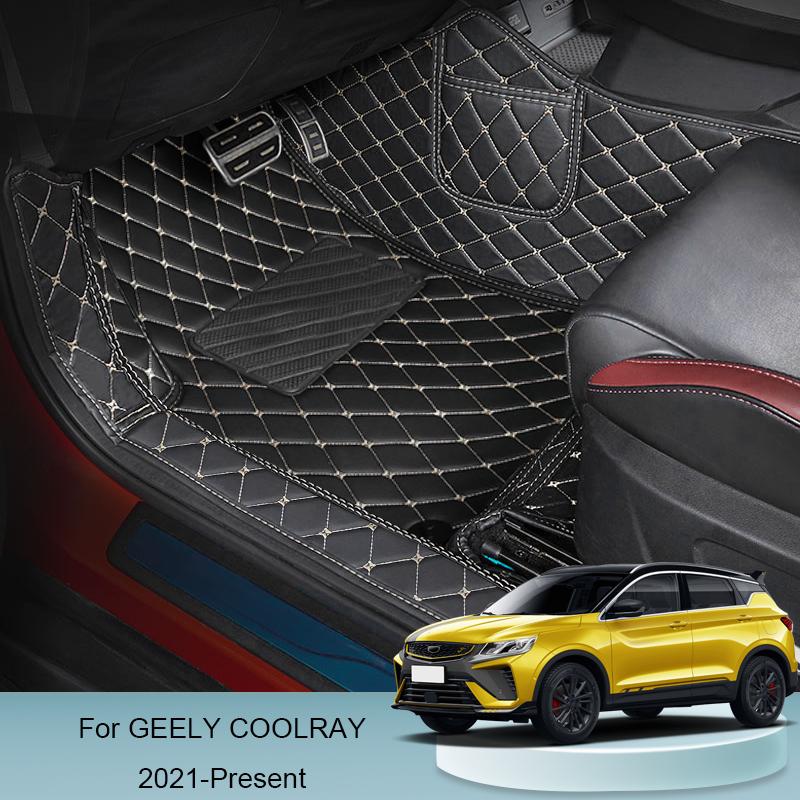 

Автомобильный Стайлинг коврик для ног из искусственной кожи для GEELY COOLRAY 2021-настоящее время LHD напольный ковер протектор водонепроницаемый коврик авто аксессуар