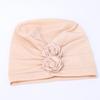 Women Rose Flowers Decor Beanie Cap Snood Hat Fashion Headwrap Headwear Gift