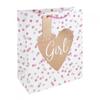 Eurowrap It's A Girl Dotted Gift Bag (Pack of 6)