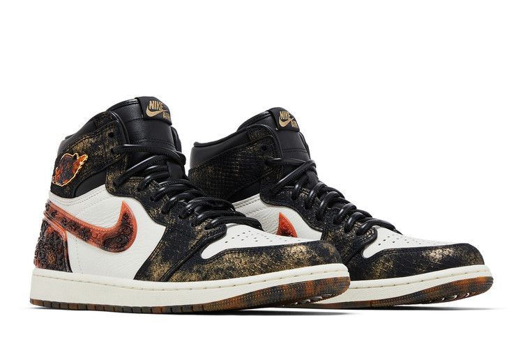Zapatillas para Hombre Nike Jordan 1 Retro High OG Año del Dragón Xuanwu Negro/Crema/Negro/Multicolor