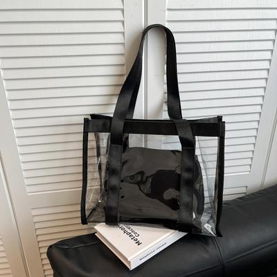 New Casual Transparent Jelly Bag Daily Street Trend Shoulder Bag Tote Bag Handbag