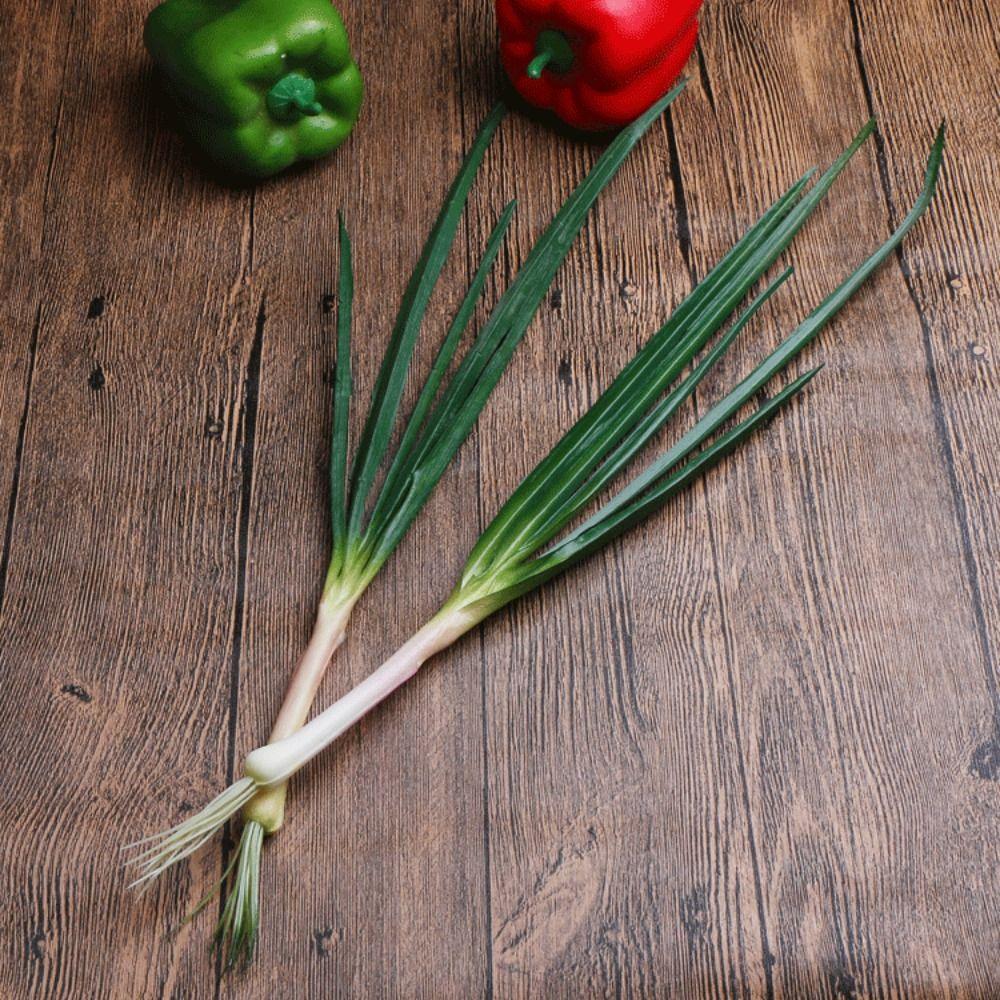 Realistic Artificial Green Onion PU Imitation Scallions Model Simulation Vegetable Snapshot