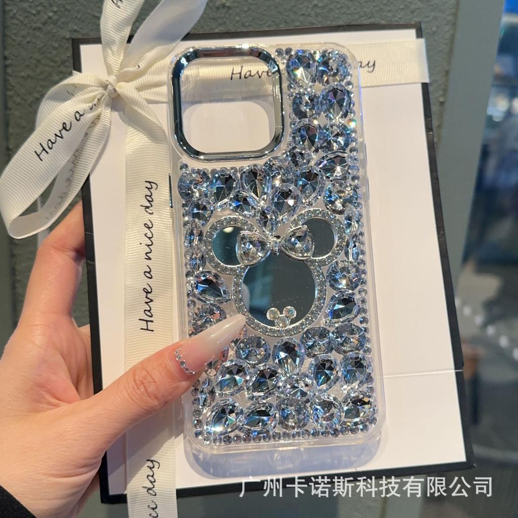 Luxury Diamond Mirror Mobile Phone Case Love Mirror Suitable for VIVOx90/x200 Mobile Phone Case S19 S20 Women
