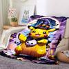 1pc Halloween Pikachu Blanket Soft All Season Throw with Vibrant Design, Perfect for Home, Travel, and Gifts, Ideal for Naps and Camping