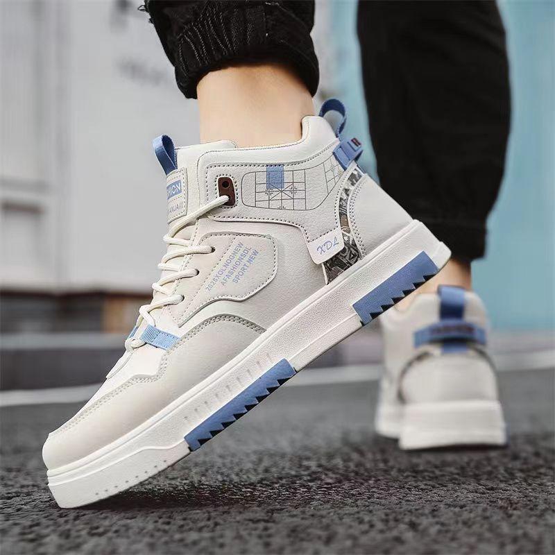 Men's board shoes spring and autumn new fashion trend versatile youth sports high-top casual student men's shoes