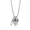 Punk Style Skeleton Pendant Necklace Skeleton Hand Gothic Clavicle Choker Halloween Necklace  Men