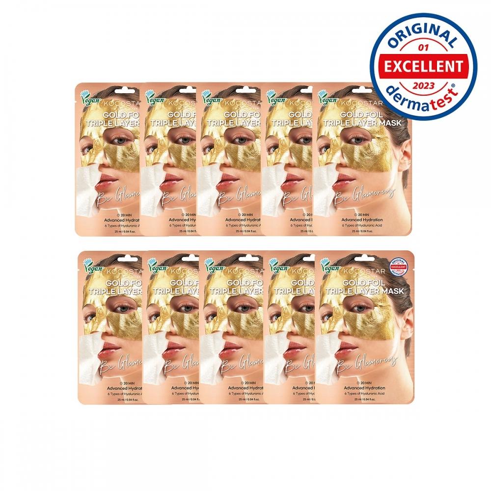 Kocostar Gold Foil Mask  10pcs 