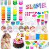 150 Yen OFF Coupon75 Pieces Setslime Kit Slime DIY 24 Colors + 6 Clay Ice Cream Pearl Rainbow Fruit Slices Animal Models Foam Beads Sequins Handmade