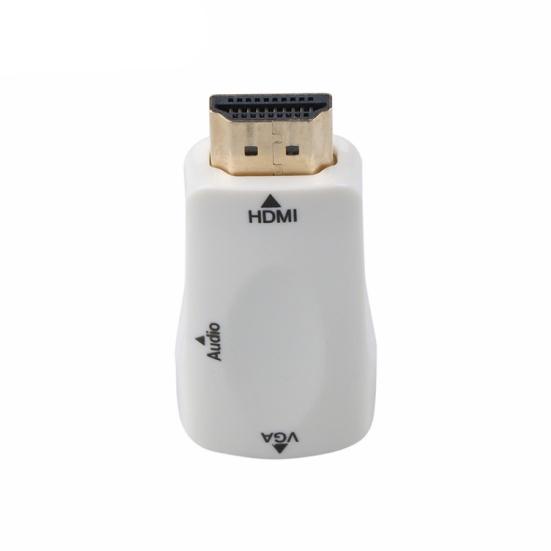 HDMI-compatible To VGA Adapter Male To Female High Clarity 1080P Audio Cable Converter for PC Laptop