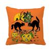 Halloween Theme Wizard Print Pattern Cushion Cover Home Living Room Sofa Decoration Square Polyester Pillow