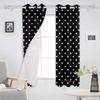 Polka Dot Black And White Simple Blackout Curtains For Living Room Window Curtains For Bedroom Kitchen Curtains Drapes Blinds
