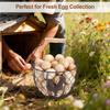 Fresh Rustic Metal Wire Egg Basket 8"- 2 PCS For Farmhouse Style Fresh Eggs For Gathering, Chicken Storage Container Holder