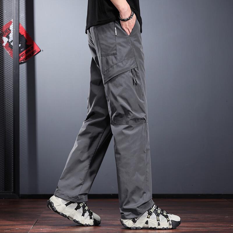 JieLeNuo Men's Summer Outdoor Quick-Dry Straight Leg Pants