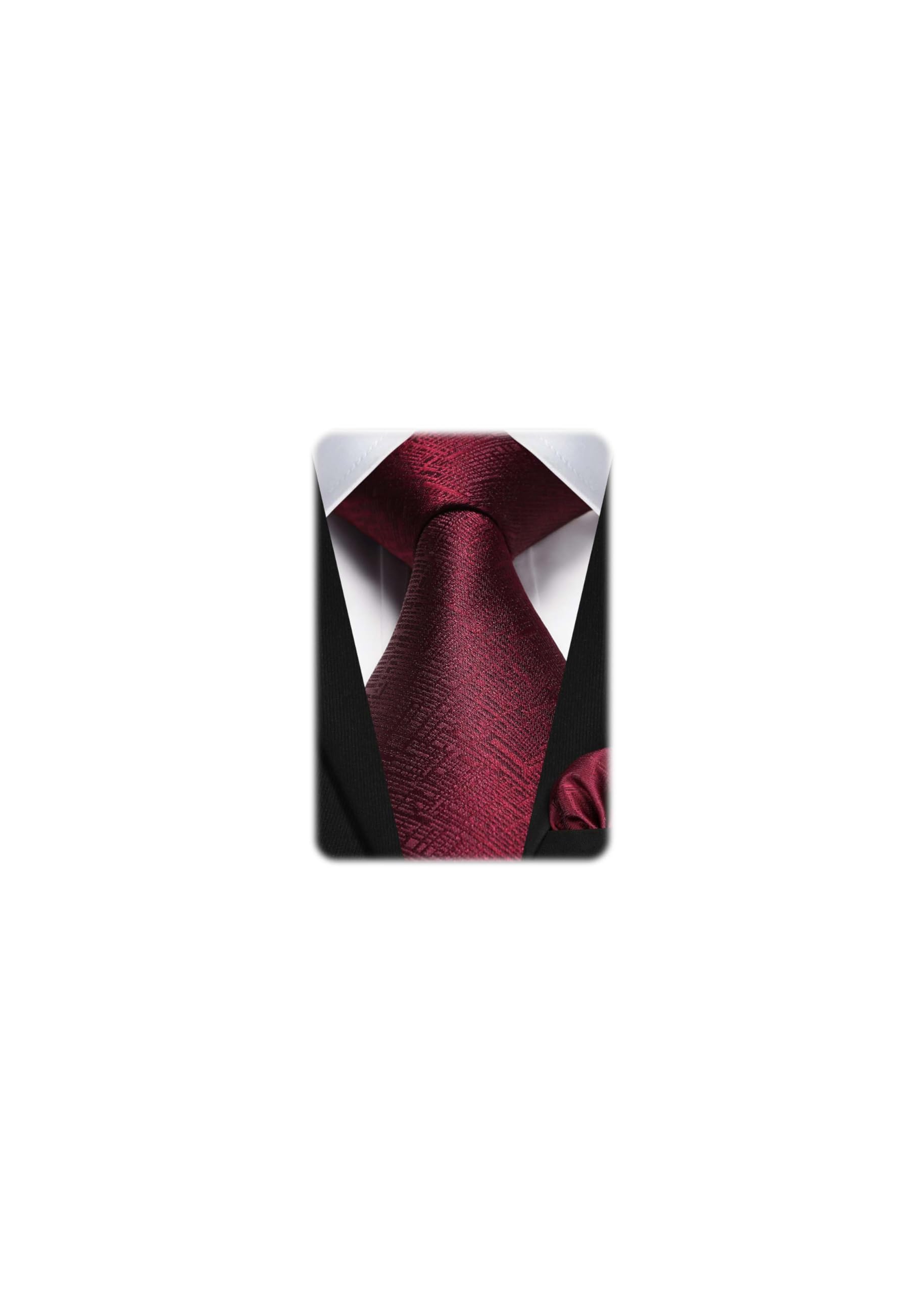 

[Enlision] Men s Red Tie and Pocket Square Set - Solid Silk, Stylish, Wide Red, Perfect for Weddings, Job Hunting, Entrance Ceremonies, Graduation