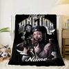 Custom Name King Tattoo Art Blanket bed sofa Blanket Flannel Blanket for Camping, Hiking, Picnic Essentials,gift for family and friends