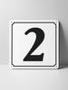 Metal Sign Black House Number On White Background Outdoor Wall Art Decor