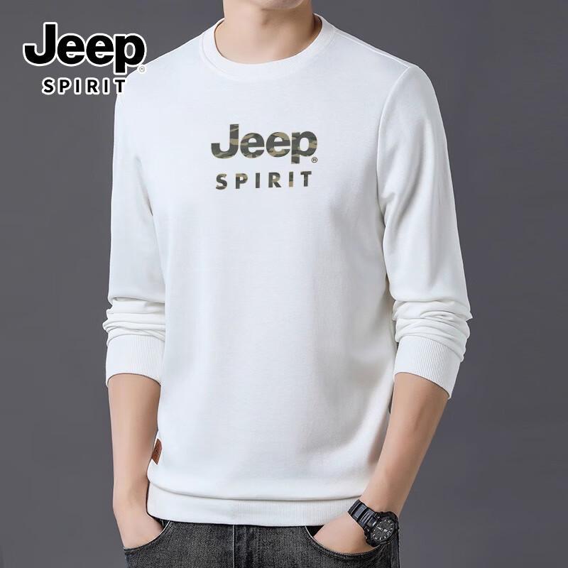 

Мужской свитер JEEP SPIRIT из плотного материала с камуфляжным логотипом, с круглым вырезом 2XL