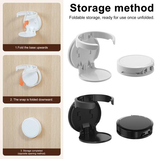 Foldable Cup Holder Portable Wall-Mounted Coffee Cup Holder Space-Saving Plastic Drink Holder for Water Cups Up to 83mm Multipurpose Storage Rack