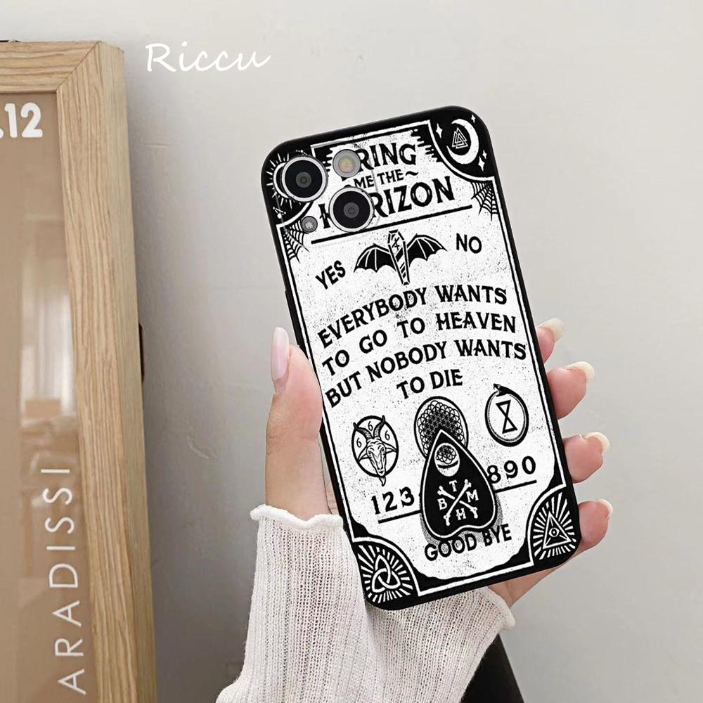 Great BMTH Ouija Board BnW Phone Case for Iphone 14 11 12 Pro 8 7 Plus X Pro MAX 13 MINI XR XS SE 2020 Soft Cartoon Phone Covers