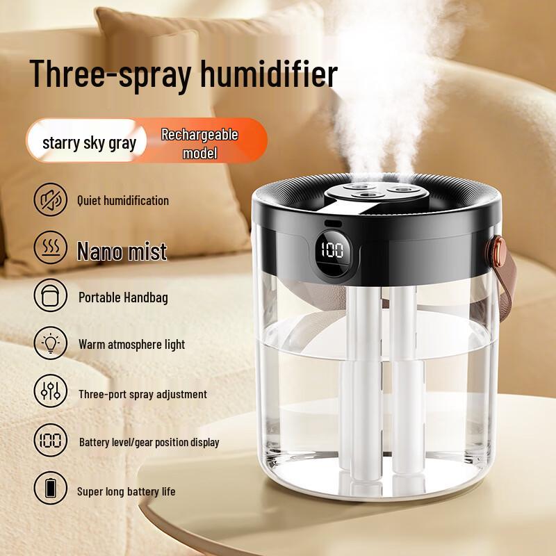 Junwen Rechargeable Triple-Mist Silent Humidifier