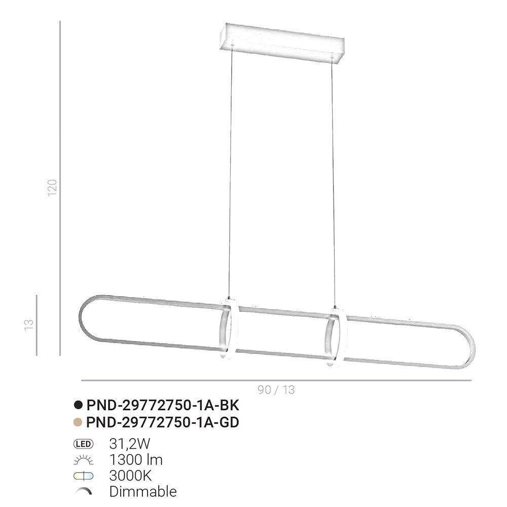 Lampa wisząca Cerrila PND-29772750-1A-GD Italux