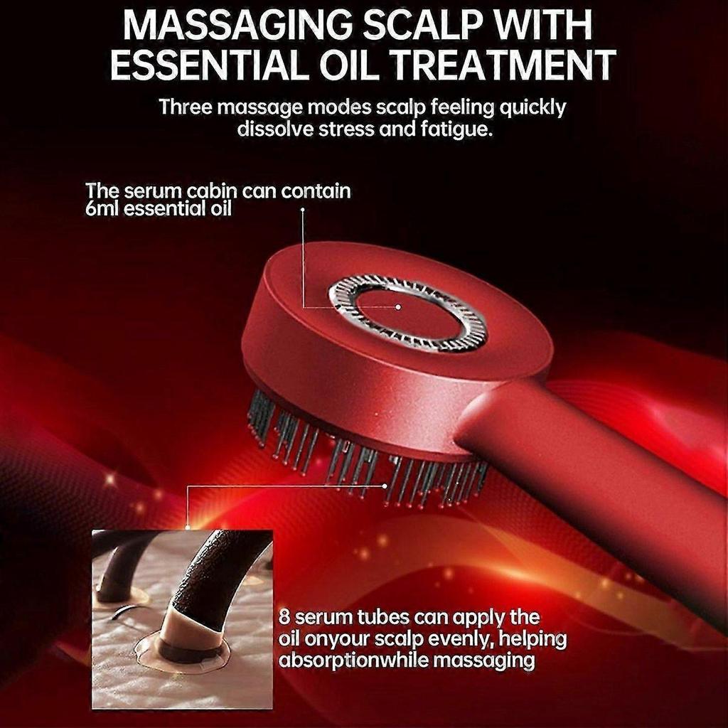 Electric Hair Oil Applicator Scalp Massage Brush 3 Custom Modes for Relaxation and IPX7 Waterproof O
