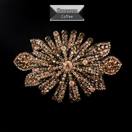 Korean Style Rhinestone Hair Clip - Elegant Women s Spring Hair Accessory Natural