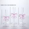 Clear Bow Candle Holder Party Decor Tall Glass Candlestick Holder Table Decoration Party Supplies Candlelight Dinner Props