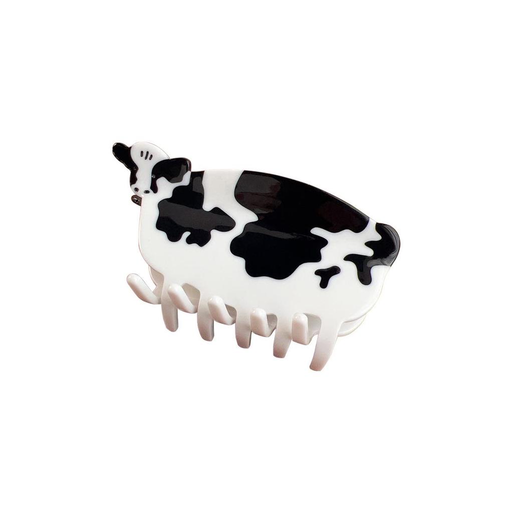 Bofeiya Lustiges Spleiß-Tier-Haarnadel-Set – Schweine- und Kuh-Acetat-Clips für Damen