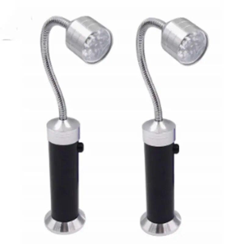 2 Pieces Barbecue LED Flashlights Bright Beam Magnet Base for BBQ Outdoor Car Repair Lighting
