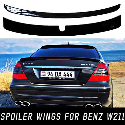 Mercedes Benz E-Class W211 E180 200 260 300 320 240 230 280 35 için Arka Tavan Bagaj Kapağı Spoiler Kanatlar Araba Tuning Aksesuarları Parça