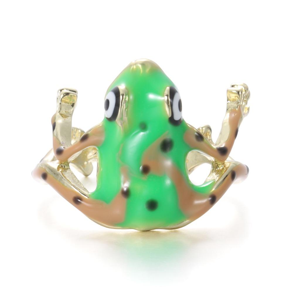 Opening Frog Open Rings Originality Adjustable Ring Fashion Tree Frog Ring  For Women