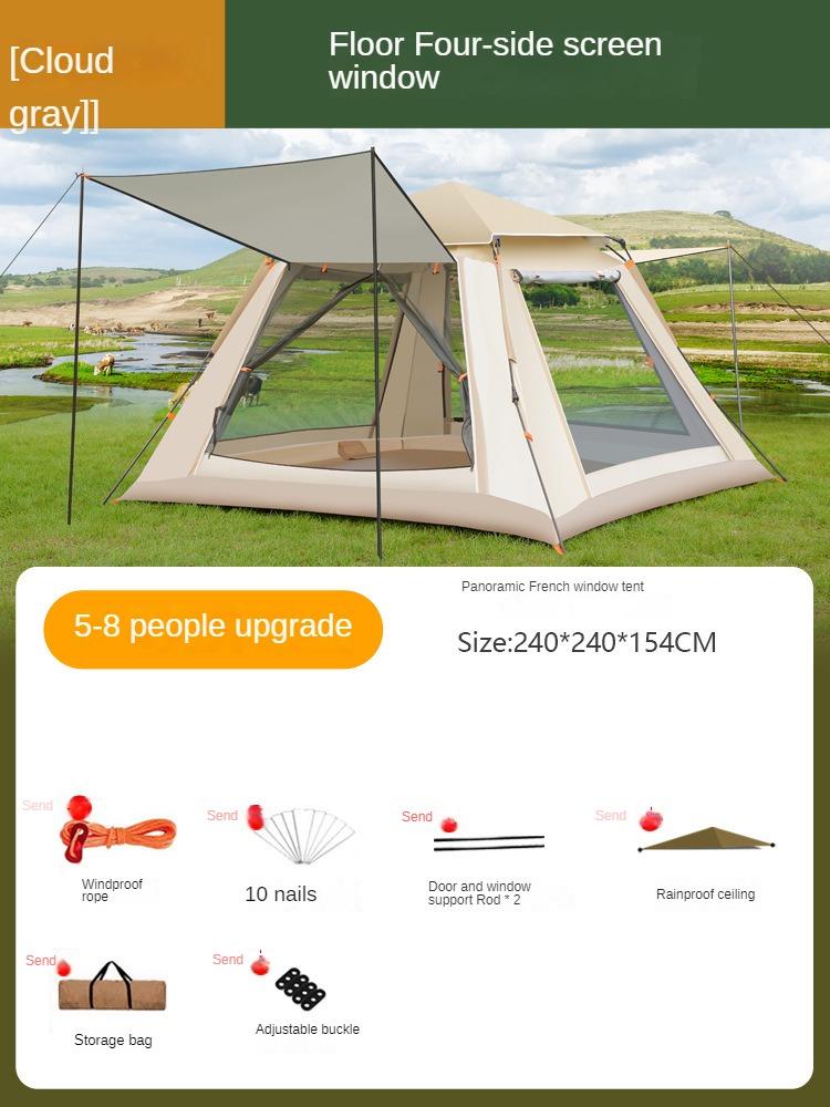 Outdoor Automatic Thickened Quickly Open Windproof Storm Park Tent Outdoor Camping Portable Foldable Tent Sun Protection