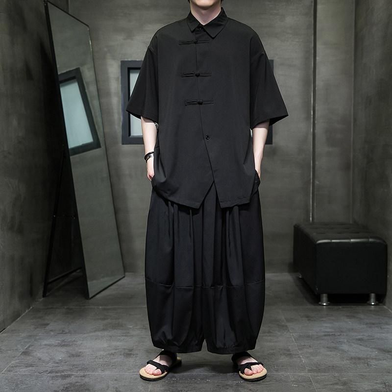 Short Sleeved Men s Summer Casual Sports Two-piece Set 2XL