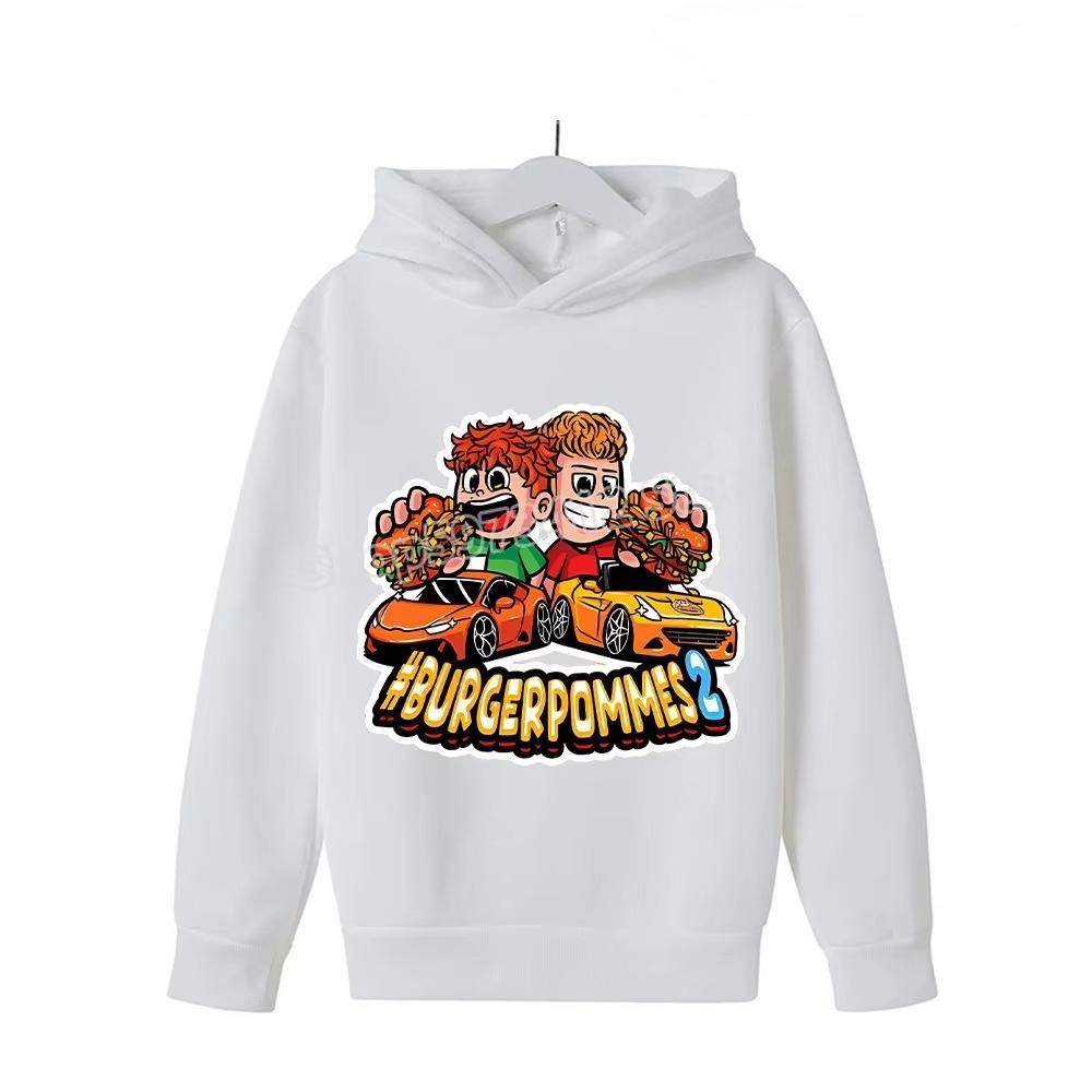 Burgerpommes ICrimax Hoodies Cartoon Print Sweatshirts Kawaii Anime Pullovers Hooded Spring Autumn Hoodie Birthday Gifts