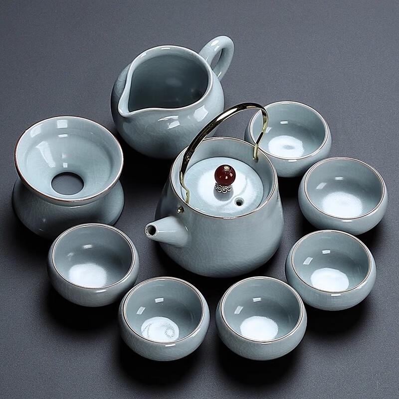 Lainuo Ru Kiln 9-Piece Tea Set