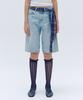 TRIPSHOP Scarf Denim Shorts
