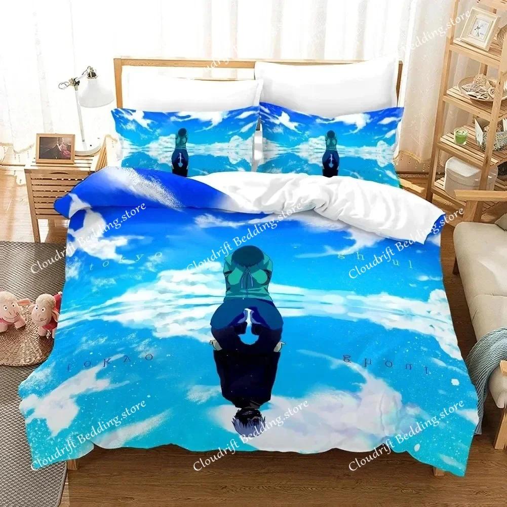 3D Print Anime Tokyo Ghoul Kaneki Ken Bedding Set Duvet Cover Bed Set Pillowcase Comforter King Queen Size  Quilt Cover026