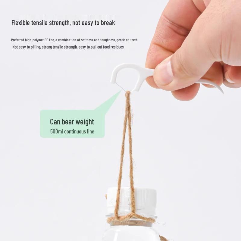 Fruity High-Tensile Ultra-Fine Colorful Floss Sticks: Portable Interdental Cleaning Toothpicks