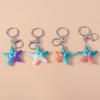 Fashion Summer Beach Starfish Keychain Women Girls Marine Life Key Ring Pendants for Handbag Decor DIY Handmade Jewelry Gifts