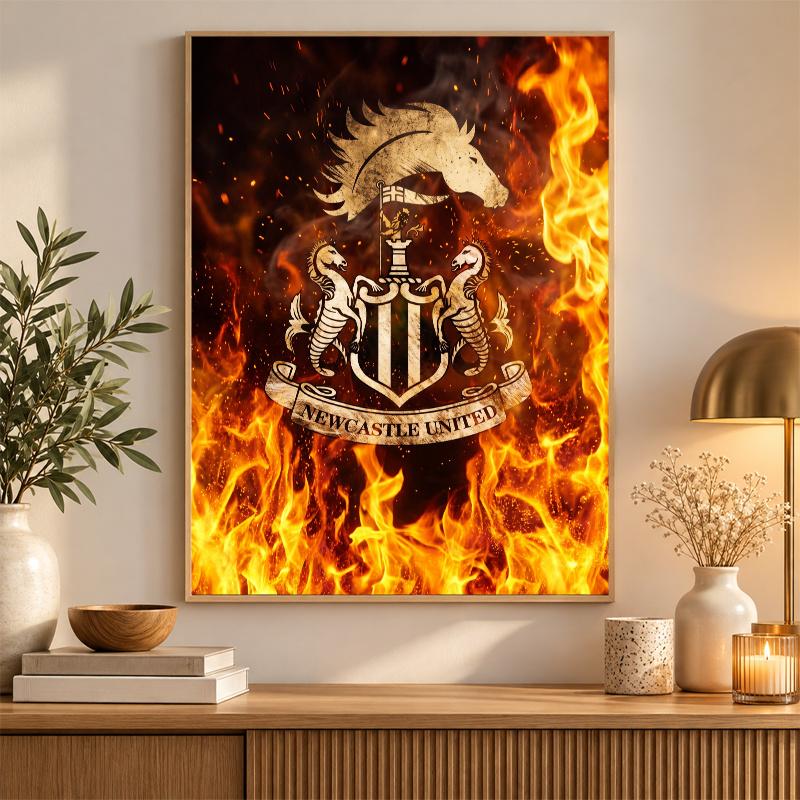 Zestaw do Malowania Diamentami Newcastle United Football 5D Pełne Wiertło DIY Mozaika Diamentowa Sztuka Ścienna Dekoracja Domu