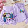 Rainbow Friends Kreslený Sportovní Plný Design Přívěsků Dětská Podzimní a Zimní Větruodolná Vysoce Kvalitní Dlouhý Rukáv Mikina na Zip