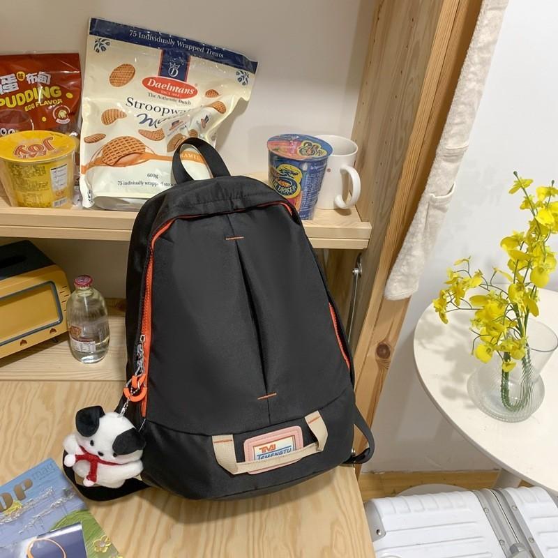 Unisex Harajuku Style Color Block Student Backpack Large Capacity Korean College Wind Ins New Shoulder Bag For Women